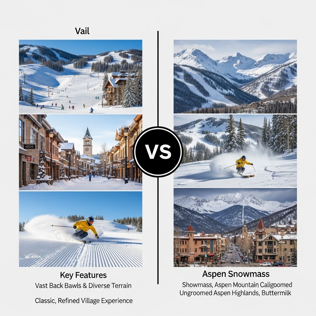 Comparison of Ski resortsVail vs. Aspen Snowmass