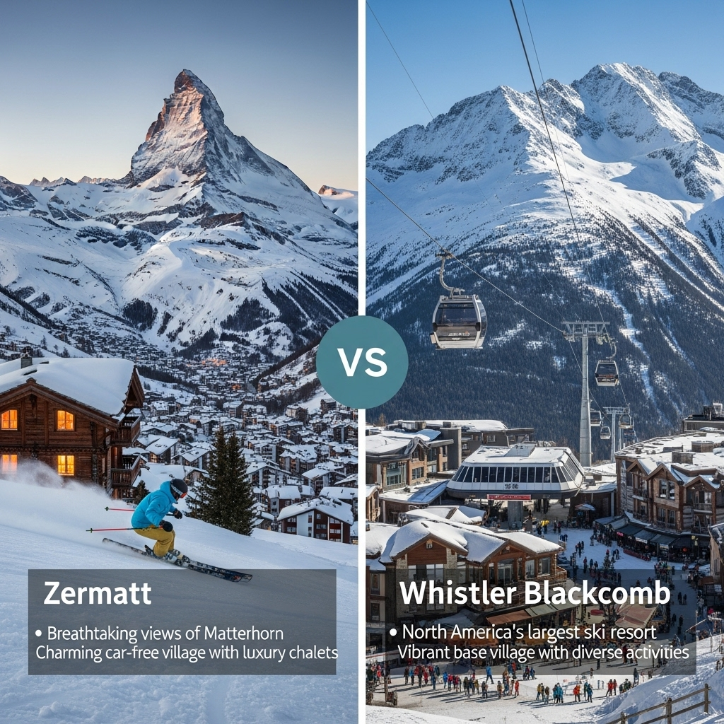 Comparison of Ski resortsZermatt vs. Whistler Blackcomb