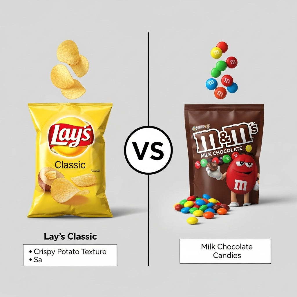 Comparison of Snack brandsLay's vs. M&M's