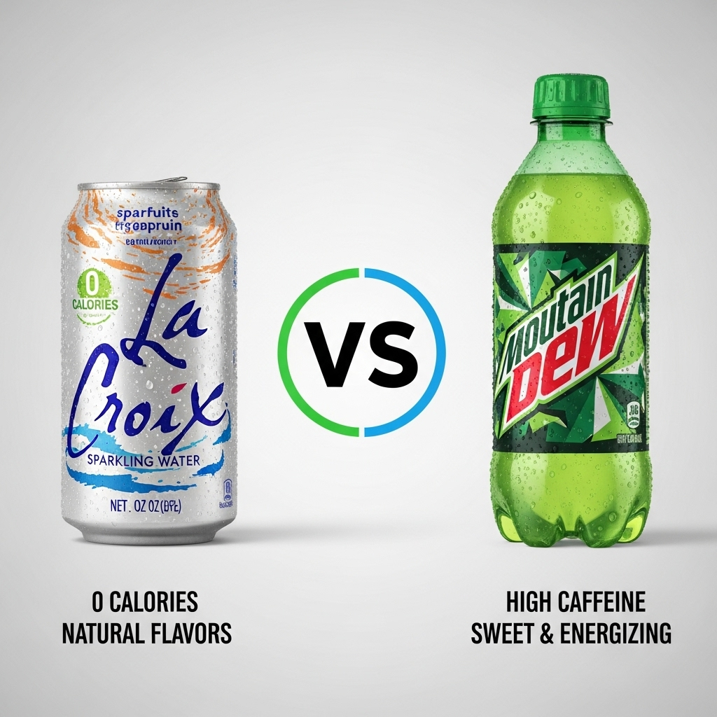Comparison of Soft drinksLa Croix Sparkling Water vs. Mountain Dew