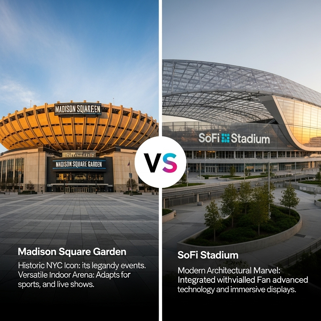 Comparison of Stadiums & venuesMadison Square Garden vs. SoFi Stadium