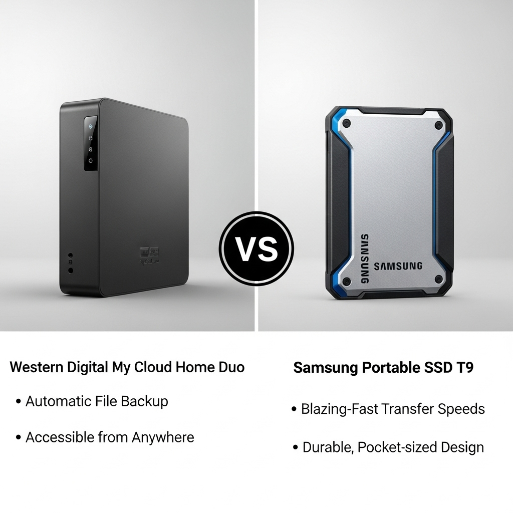 Comparison of Storage solutionsWestern Digital My Cloud Home Duo vs. Samsung Portable SSD T9