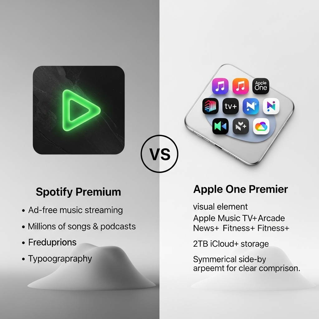 Comparison of Subscription servicesSpotify Premium vs. Apple One Premier