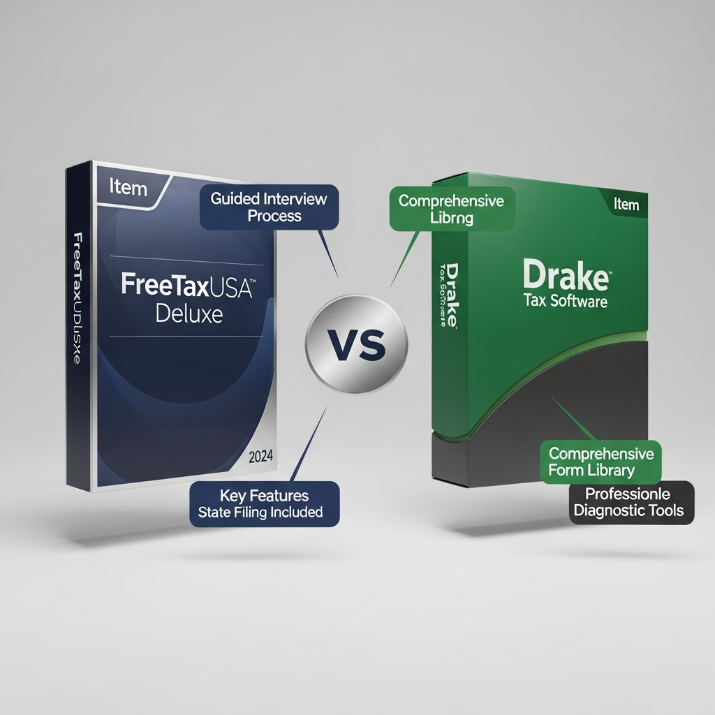 Comparison of Tax softwareFreeTaxUSA Deluxe vs. Drake Tax Software 2024