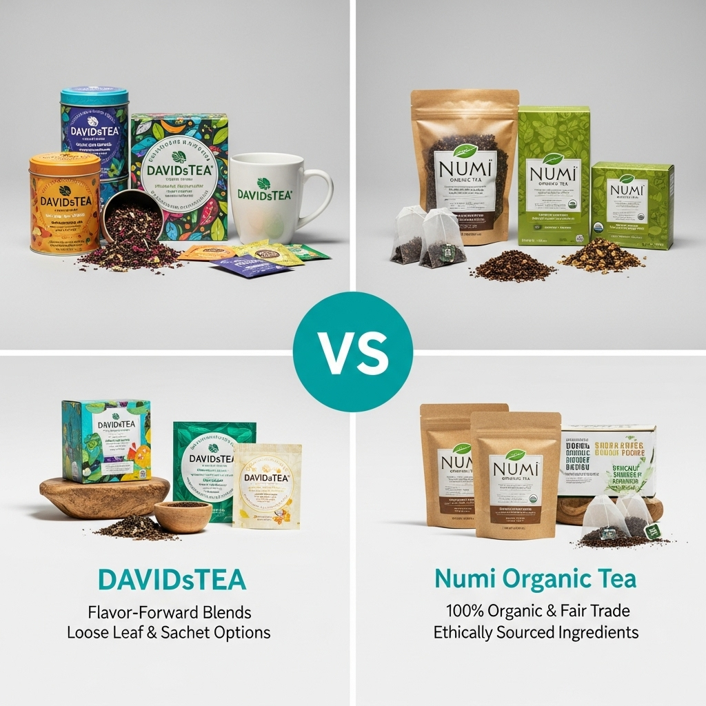Comparison of Tea brandsDAVIDsTEA vs. Numi Organic Tea
