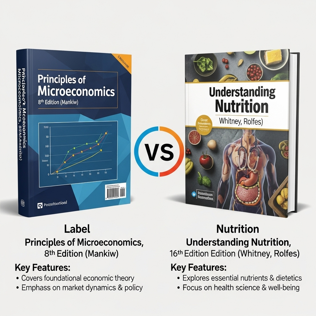 Comparison of TextbooksPrinciples of Microeconomics, 8th Edition (Mankiw) vs. Understanding Nutrition, 16th Edition (Whitney, Rolfes)