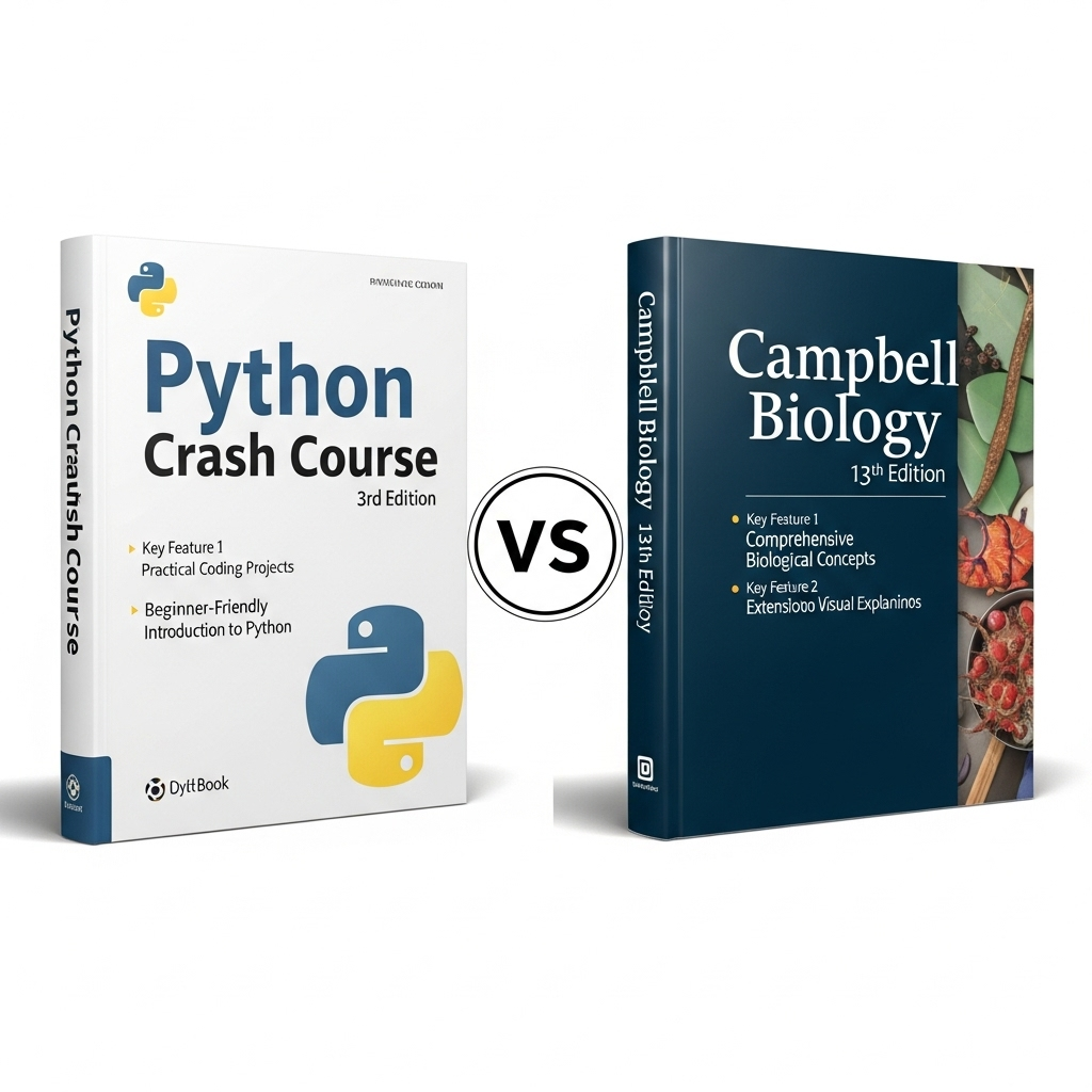 Comparison of TextbooksPython Crash Course, 3rd Edition vs. Campbell Biology, 13th Edition