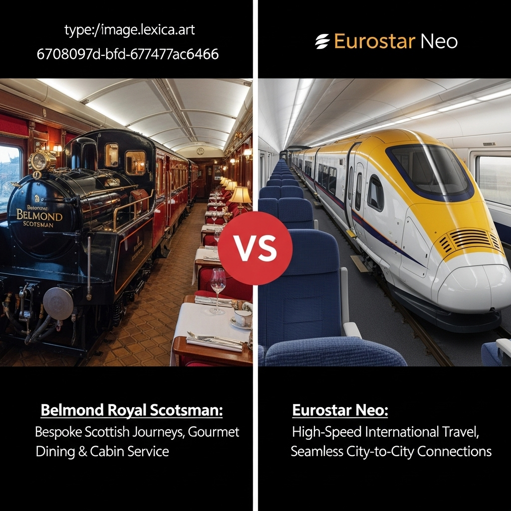 Comparison of Train servicesBelmond Royal Scotsman vs. Eurostar Neo