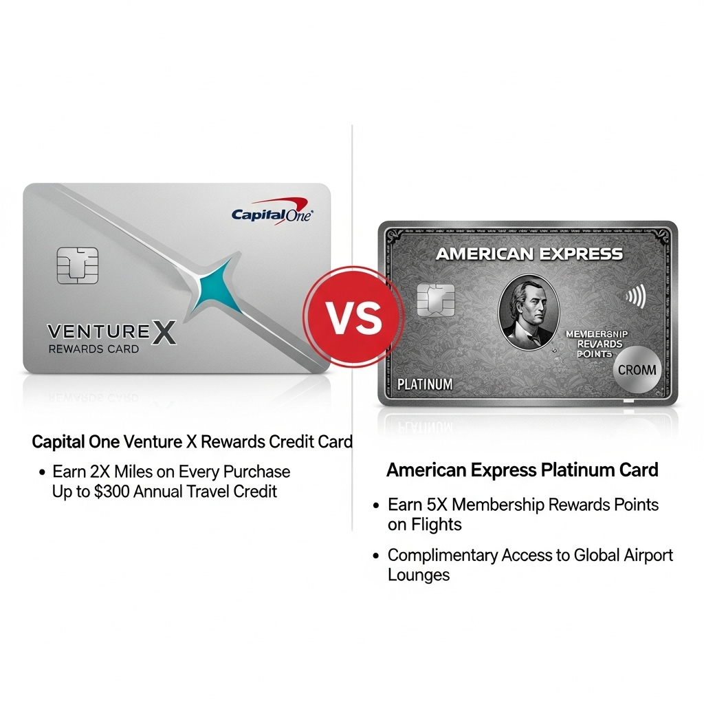 Comparison of Travel credit cardsCapital One Venture X Rewards Credit Card vs. American Express Platinum Card