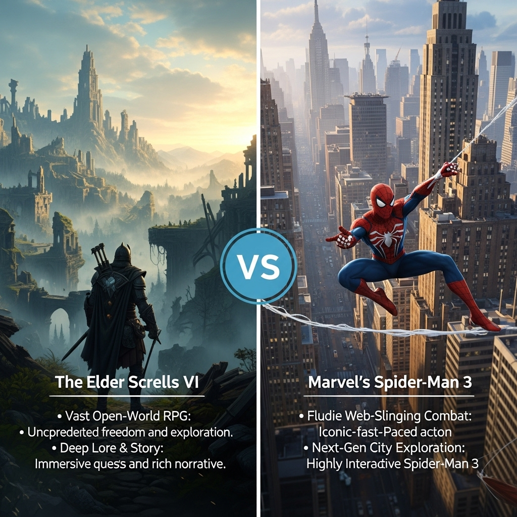 Comparison of Video gamesThe Elder Scrolls VI vs. Marvel's Spider-Man 3