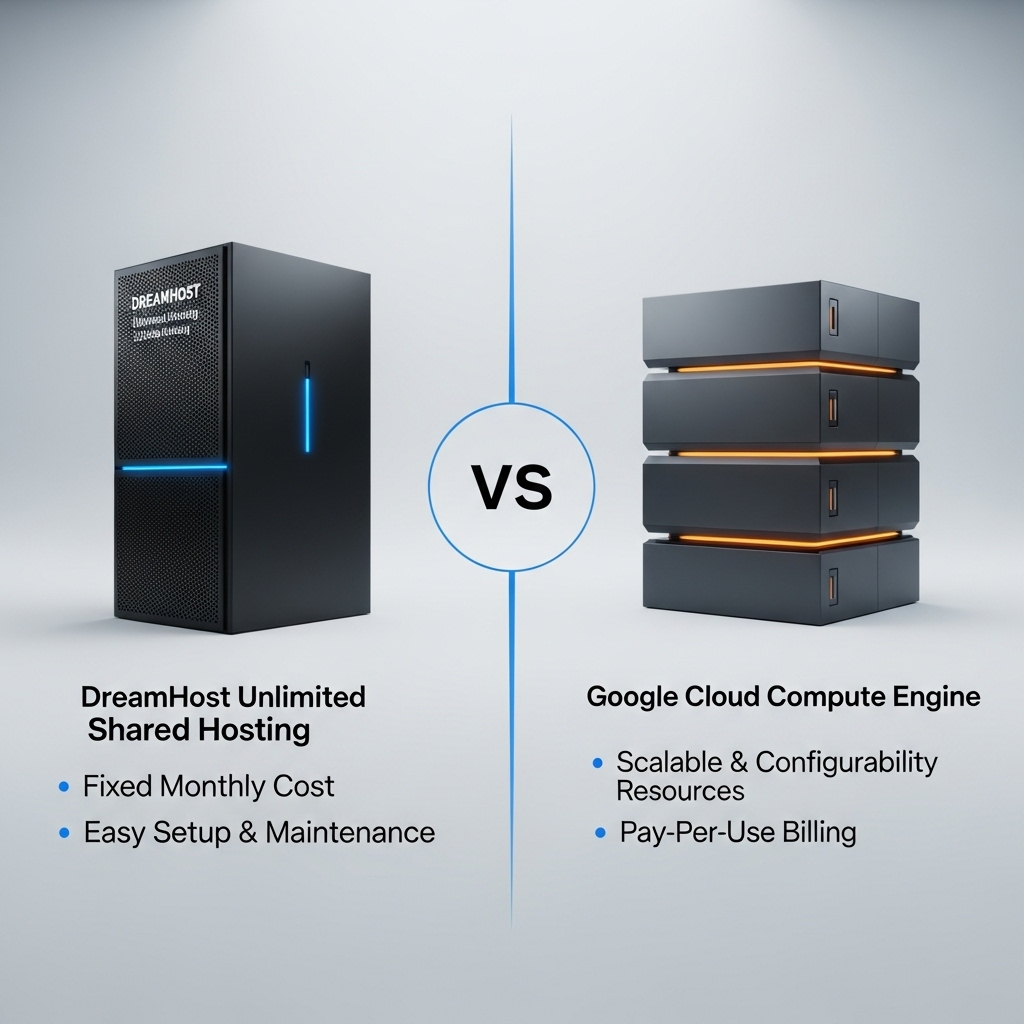 Comparison of Web hosting servicesDreamHost Unlimited Shared Hosting vs. Google Cloud Compute Engine