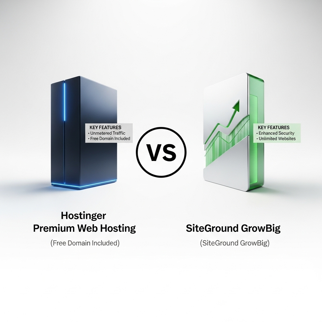 Comparison of Web hosting servicesHostinger Premium Web Hosting vs. SiteGround GrowBig