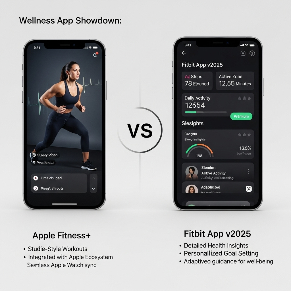 Comparison of Wellness appsApple Fitness+ vs. Fitbit App v2025
