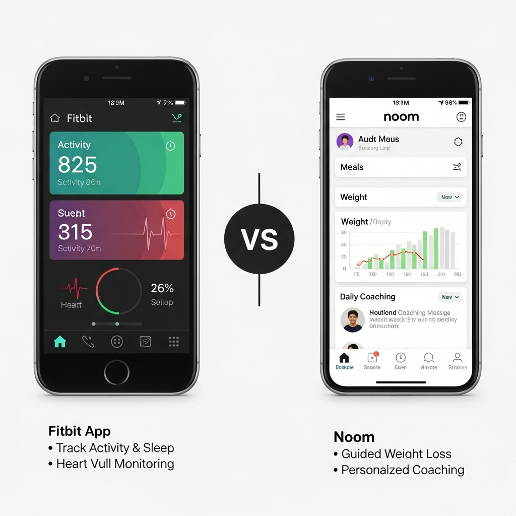 Comparison of Wellness appsFitbit App vs. Noom